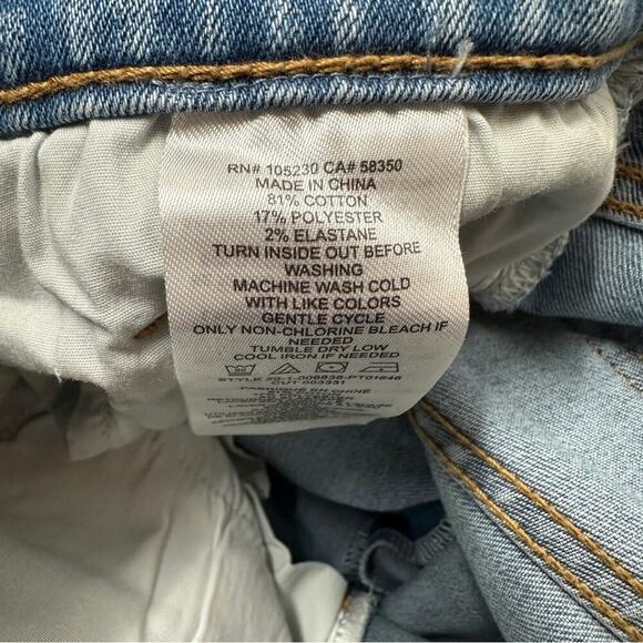 Current/Elliott Light Wash High Rise Wide Leg Cotton Blend Jeans Size 28 - Picture 8 of 11